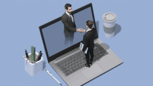 imagem representando uma negociação digital